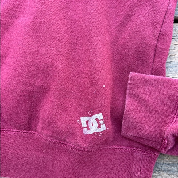 Vintage Y2K DC Shoes Hoodie Sweatshirt Maroon Women’s L - Picture 9 of 11